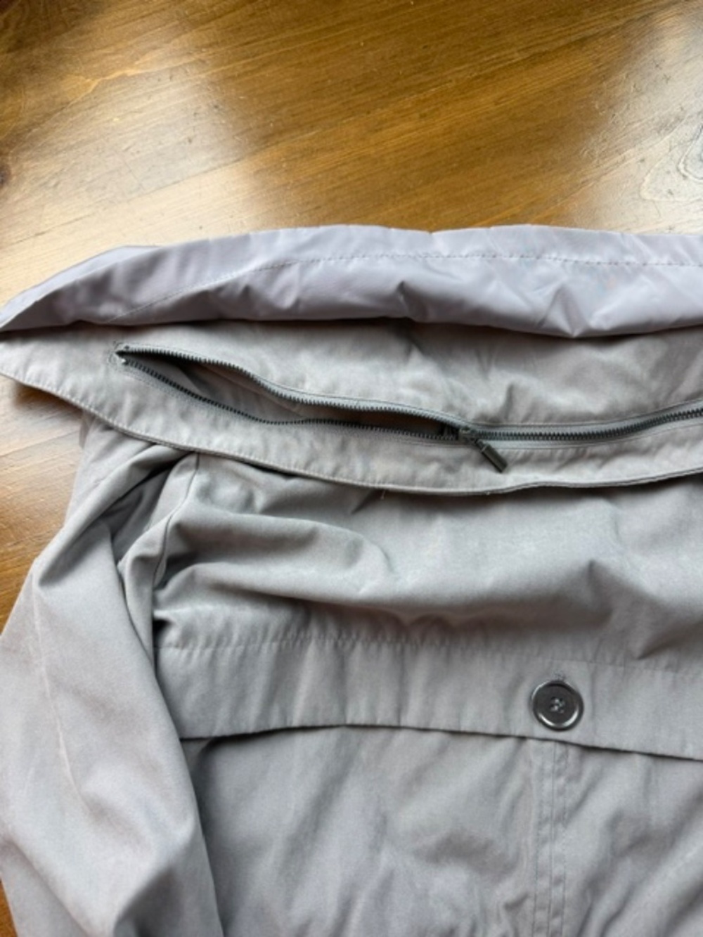 Mo-Ka by Santa Fe Apparel Lightweight Anorak Rain Jacket Grey Medium - Picture 7 of 12
